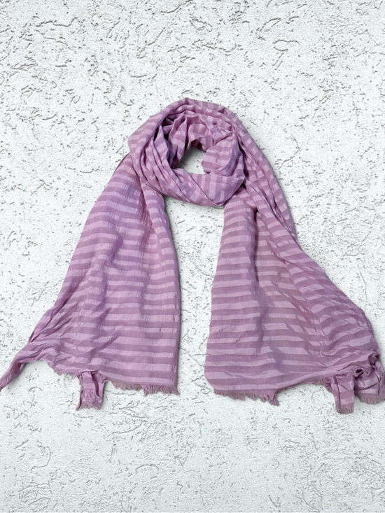 Source Unknown Accessories - 🌻Lavender Striped Lightweight Silky Scarf